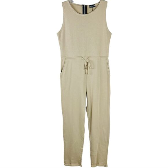 NEW New Pretty Little Thing tan ankle cinch loungewear jumpsuit 14 - Picture 1 of 9
